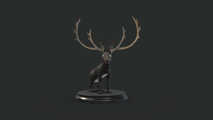 Hairless Jackalope 3D Model