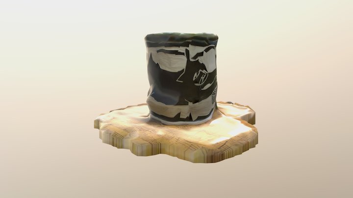 Lower Poly Cat Mug V2 3D Model