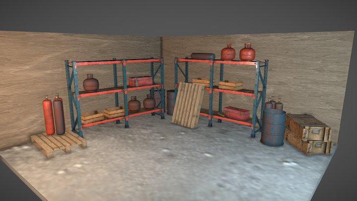 Warehouse Assets 3D Model