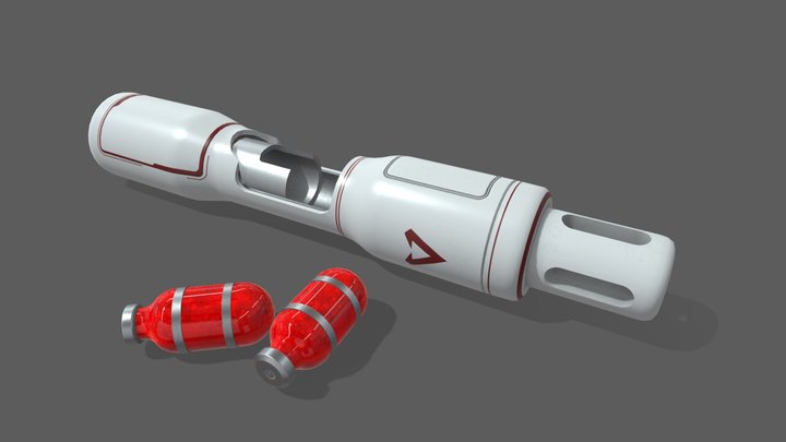 Futuristic medical injector 3D Model