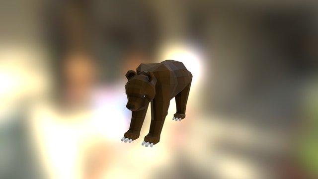 Low Poly Bear 3D Model