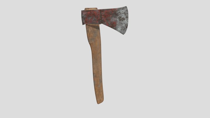old rustic axe 3D Model