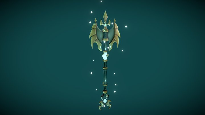 The Forgotten Sea Trident ~ WoW Weapon 3D Model