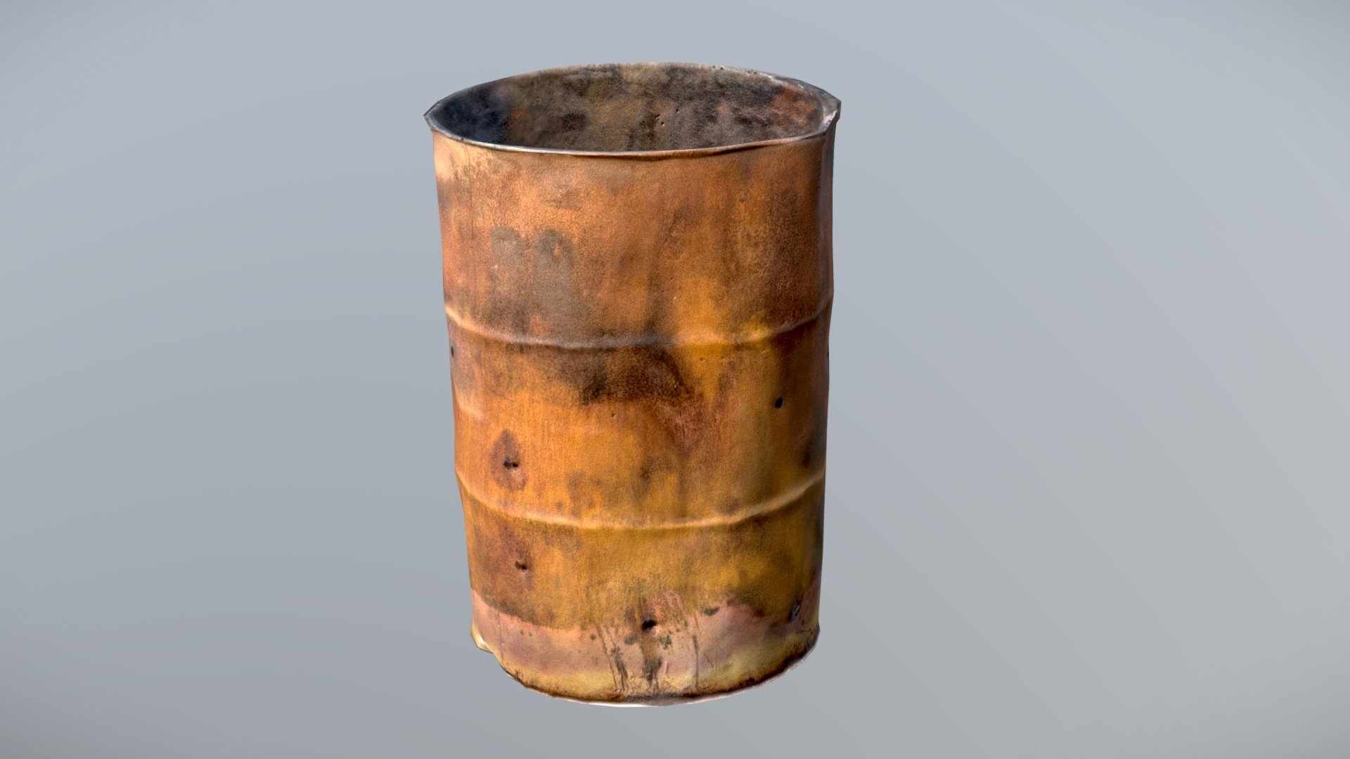 Oil Barrel Rusty Burned / Photoscan / LP PBR - Buy Royalty Free 3D ...