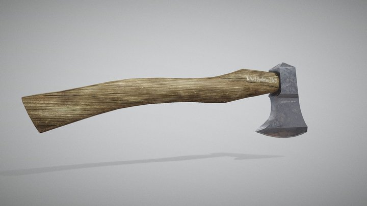 Axe in LowPoly and 3D Model