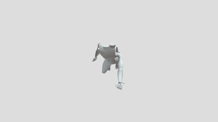 Player Run Anim Phuq Up 3D Model