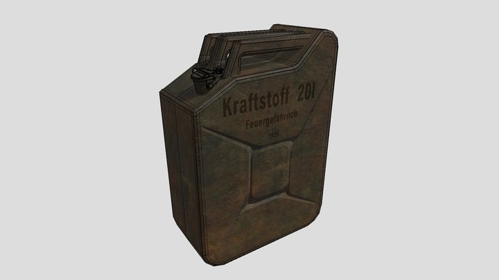 German WWII Fuel Canisters for Sd.Kfz.234 Puma 3D Model