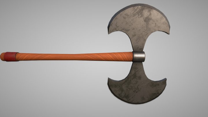 Low Poly_ Axe 3D Model