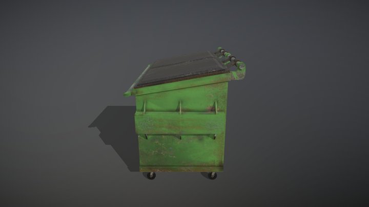 Rusty Green Dumpster