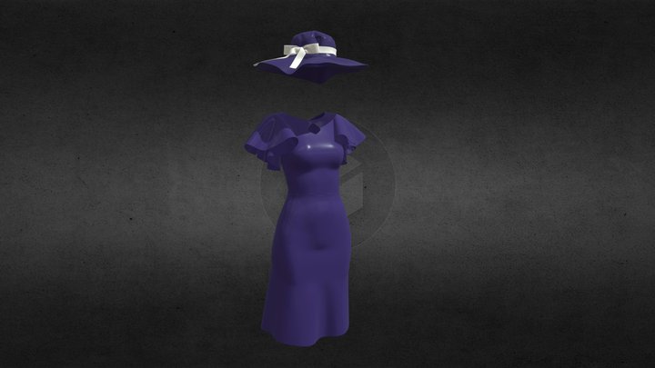 Ladies Partywear 3D Model