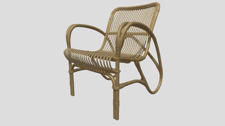 Bamboo Chair 2021 Mash 3D Model
