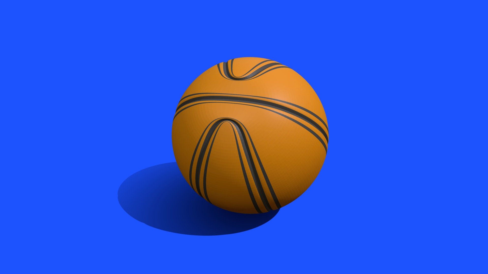Basketball Orange with gray stripes Download Free 3D model by