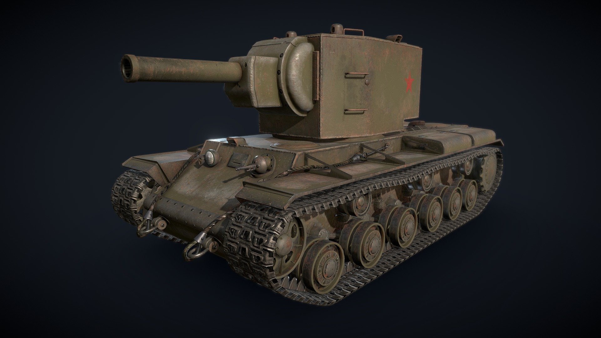 Сборная модель Сов. тяжёлый танк КВ-2, 1/100, 6202...