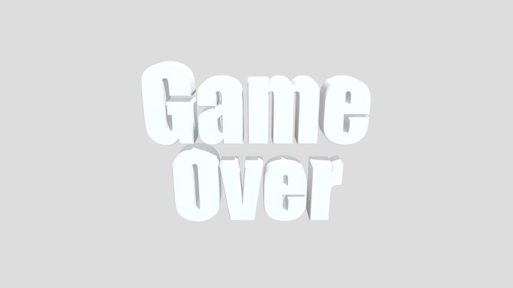 Game Over Text 3D Model