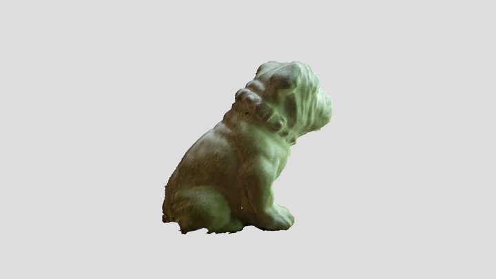 Bulldog Statue 3D Model