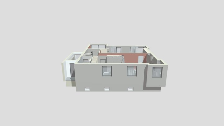 Планувальне рішення -1-й поверх 3D Model