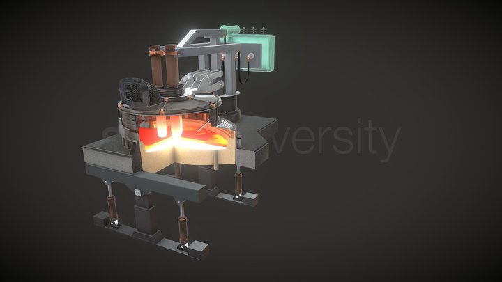 Electric Arc Furnace 3D Model