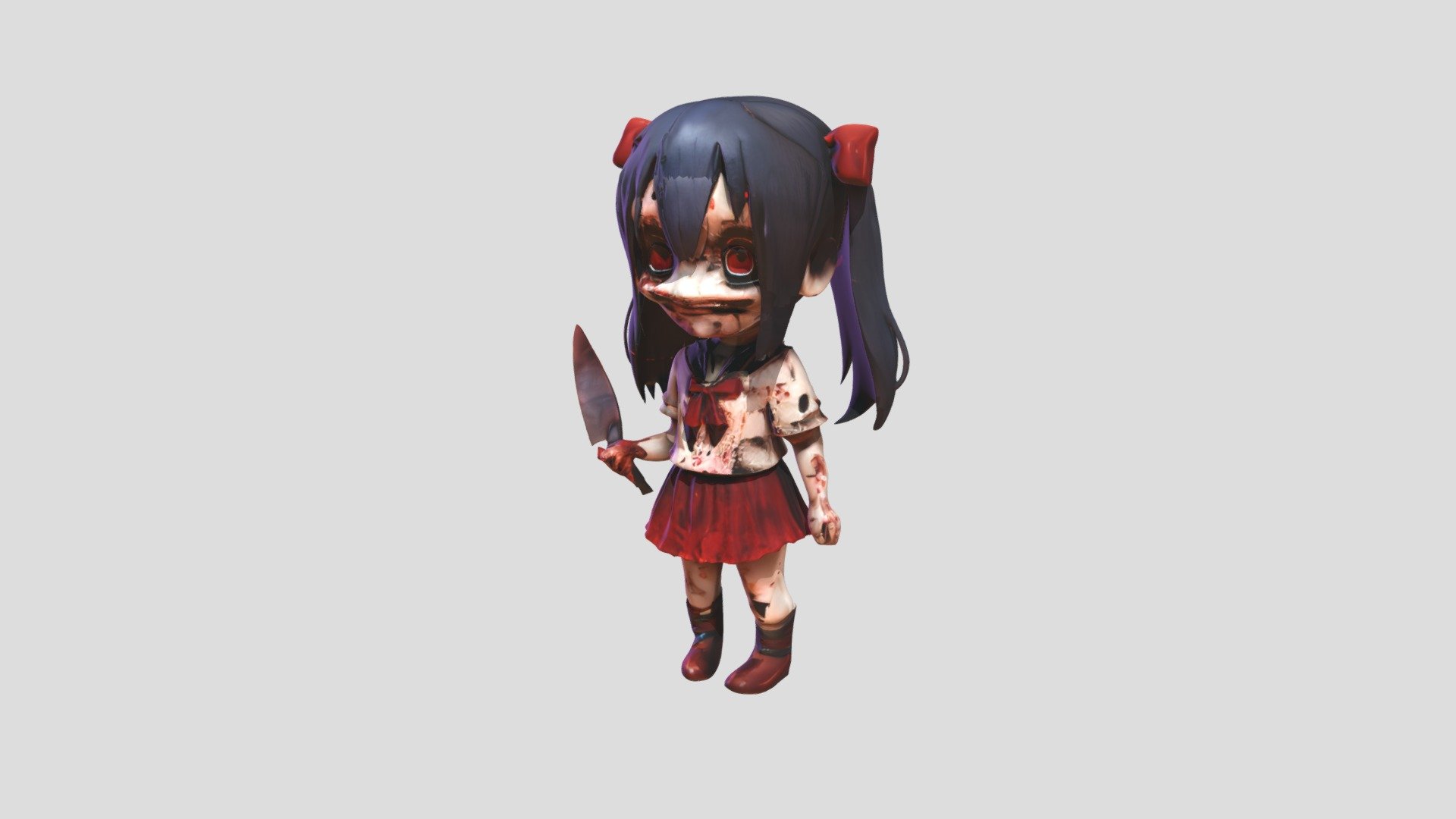 Yandere Killer Girl - Download Free 3D model by Ar3Designer [ed4ed58 ...