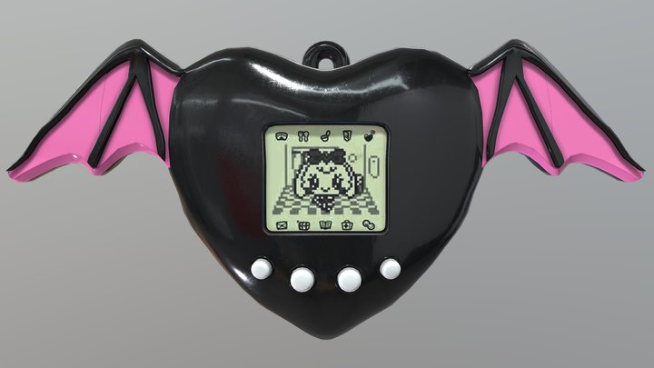 Tamagotchi Cute Bat Toy 3D Model