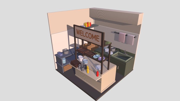 Isometric_kitchen 3D Model