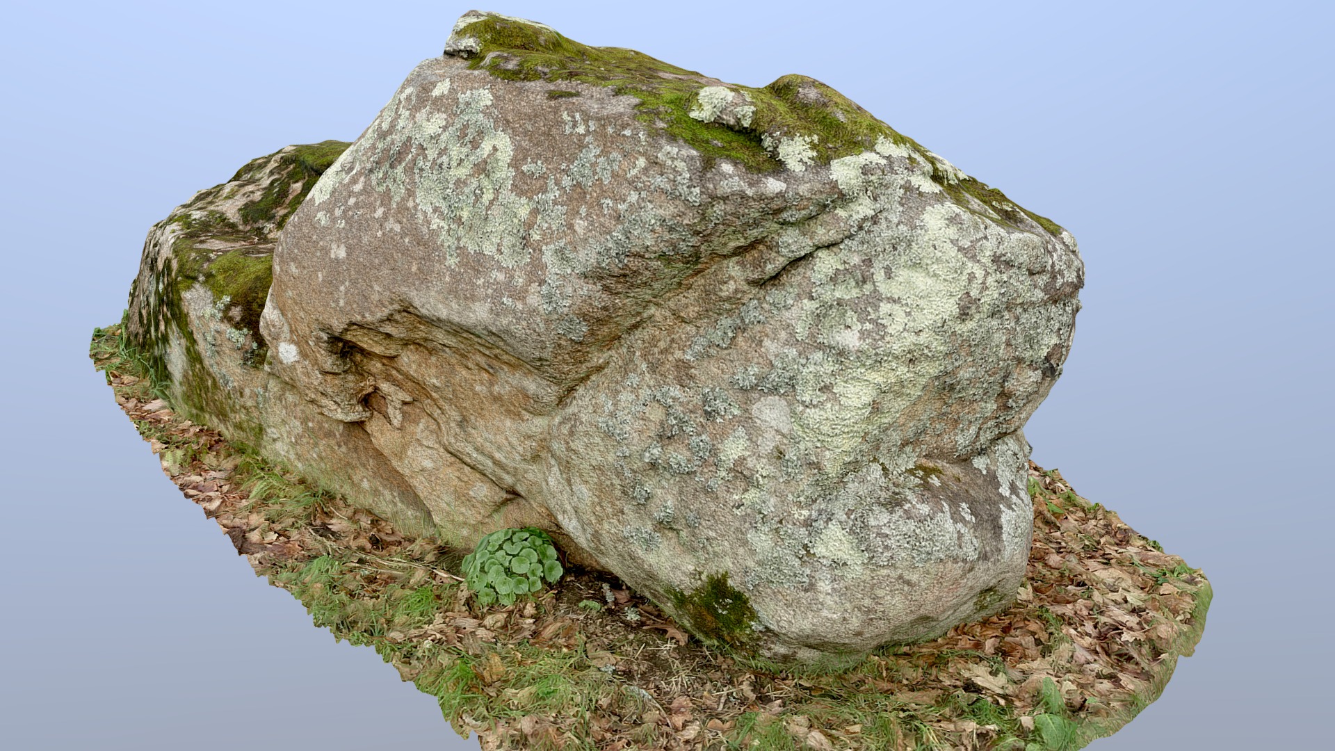 3D model Granite boulder again and again - This is a 3D model of the Granite boulder again and again. The 3D model is about a large rock on a beach.