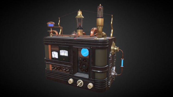 Steampunk_Radio 3D Model