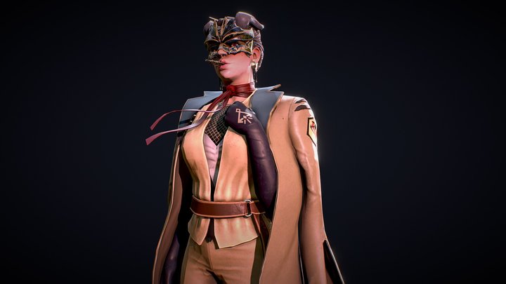 Military Lady - Character Bust 3D Model