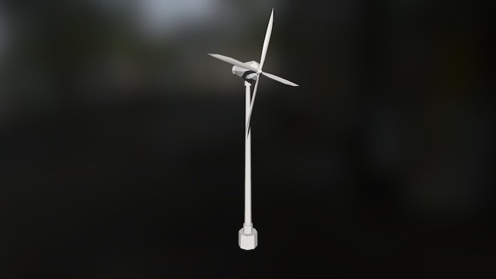 Windmill, Low-Poly 3D Model
