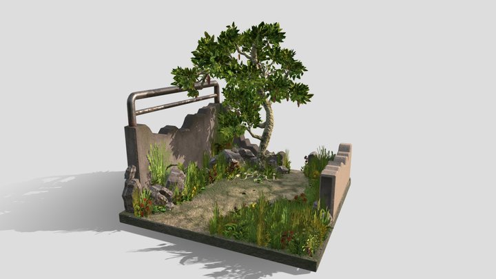 Abandoned Tree Environment 3D Model