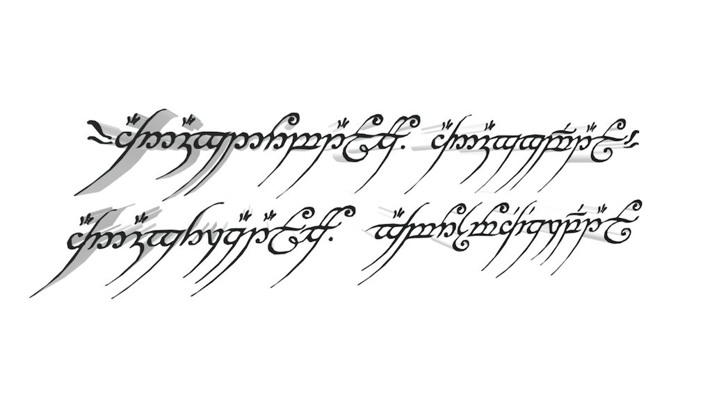 Figuur schade Kast One Ring Inscription - Download Free 3D model by eminkalkis (@eminkalkis)  [ed59718]