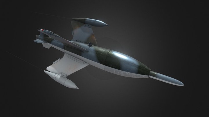 Ruhrstahl Ru 344 X-4 Missile 3D Model