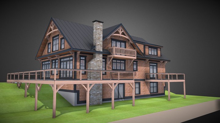 The Grand Isle - House Plan 3D Model