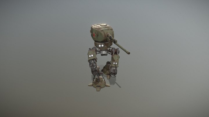 T-34 Mech 3D Model