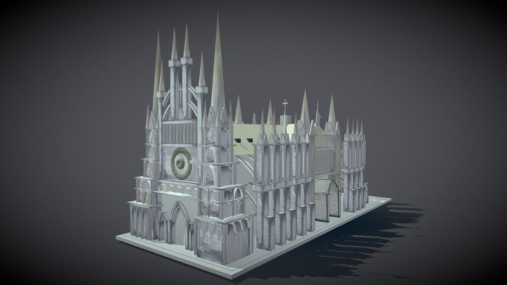 Gothic Cathedral (Textured) 3D Model