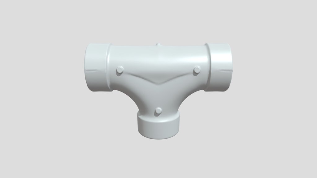 T - shaped plastic pipe fitting