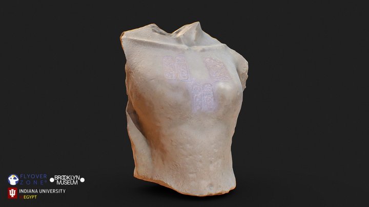 3D rendering of Akhenaten (torso)