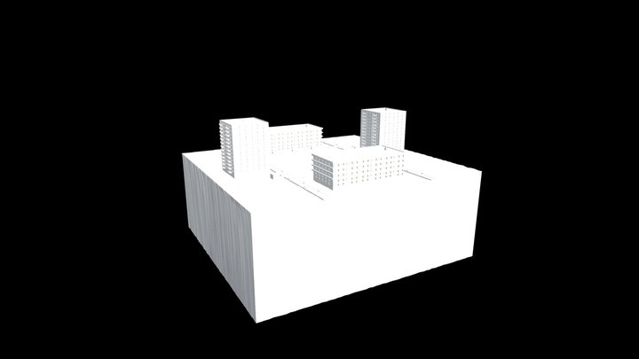 Osiedle low poly 3D Model