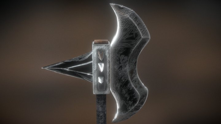Two-Handed Axe "The Shadow Executor" 3D Model