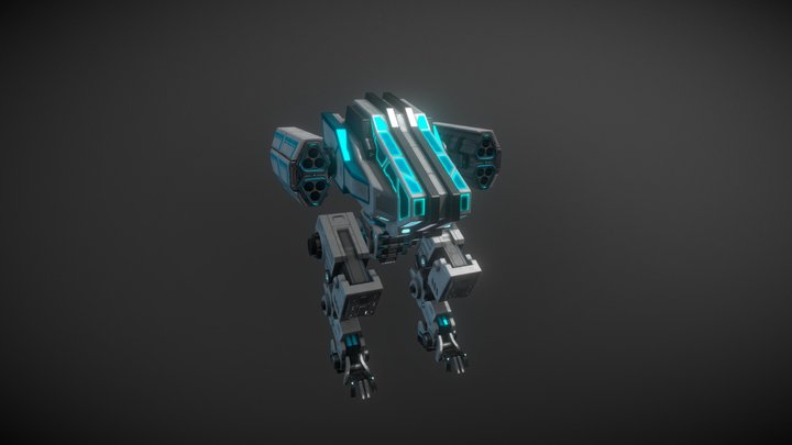 Digger Mech v2 - Battle Frontier game 3D Model