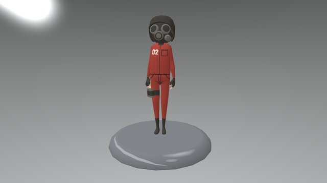 Dancing Gas Mask Guy 3D Model