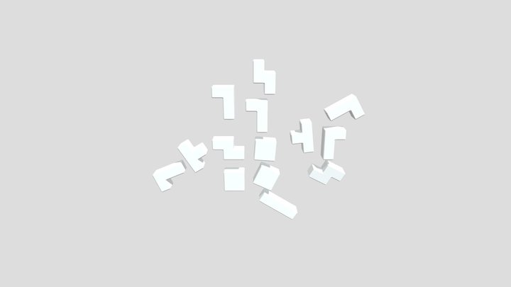 Tetris game blocks 3D Model