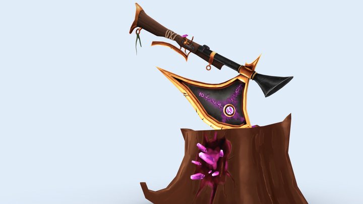 Stylized Weapon - "The Greed Punisher" 3D Model