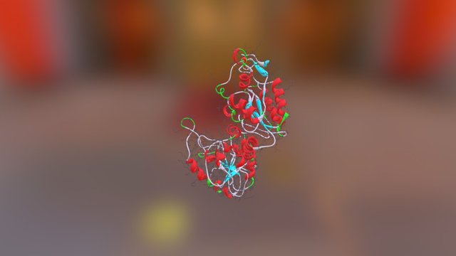 Protein molecular dynamics 3D Model