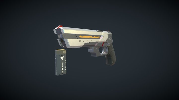Energy Pistol Bake 3D Model