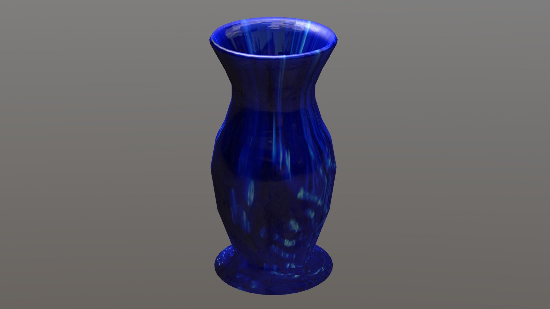 vaso allungato blu
