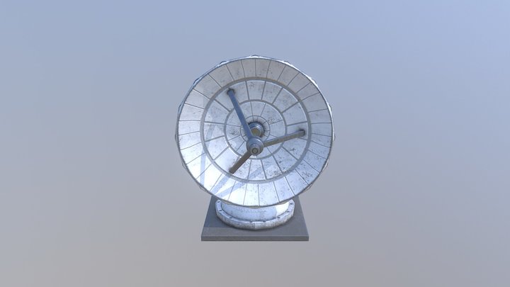 Low-Poly Radar Dish 3D Model