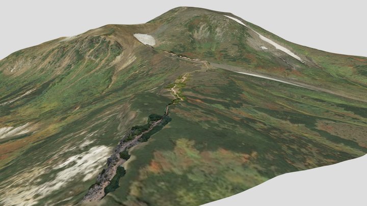 Mt.Hokuchin-dake trail 1 from ohachi-daira 3D Model
