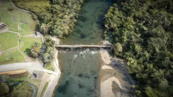 Forest, grassland, river and bridge – Modello 3D gratuito STL