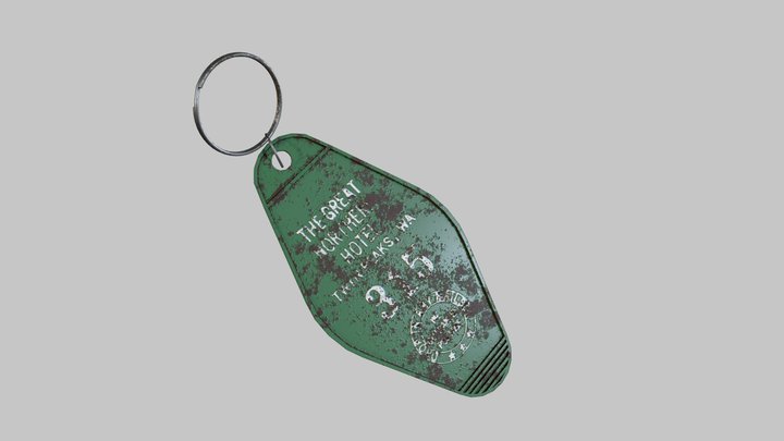 Twin Peaks Old Grand Northen Hotel Key Tag 3D Model