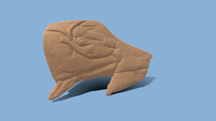 Bison Licking Insect Bite Replica/3D printable 3D Model